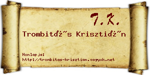 Trombitás Krisztián névjegykártya