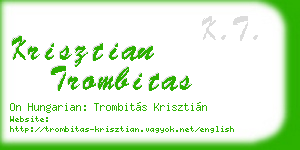 krisztian trombitas business card